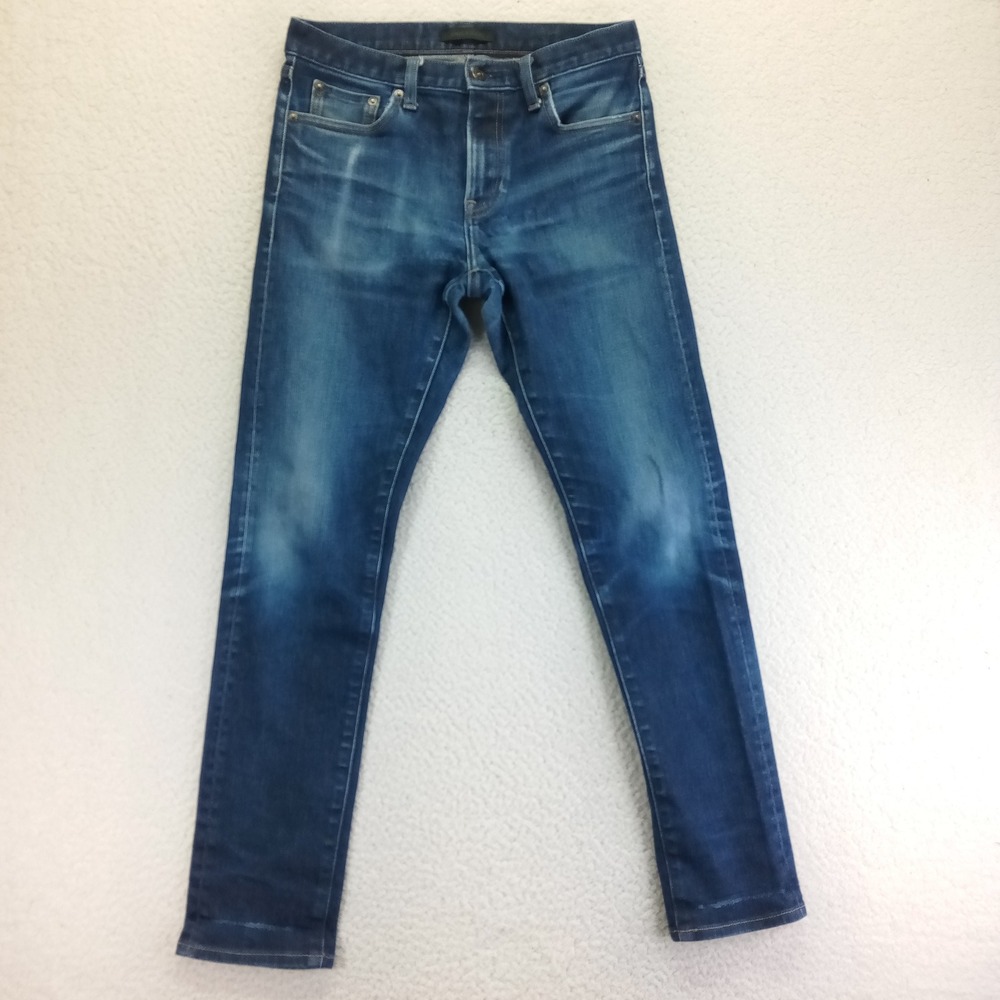 Uniqlo Slim Fit Jeans Mens 30x32 Blue Dark‎ Wash Stretch Denim 321-425299
